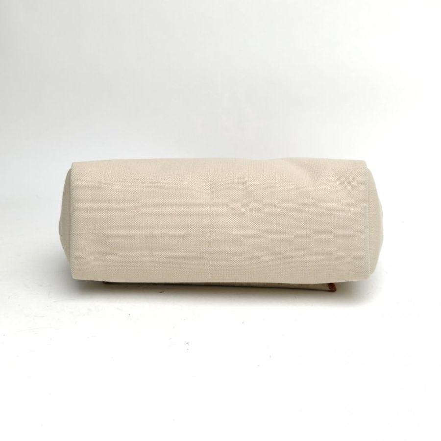 HERMES Herbag31冰川白拼金棕色U刻金扣肩背包-4