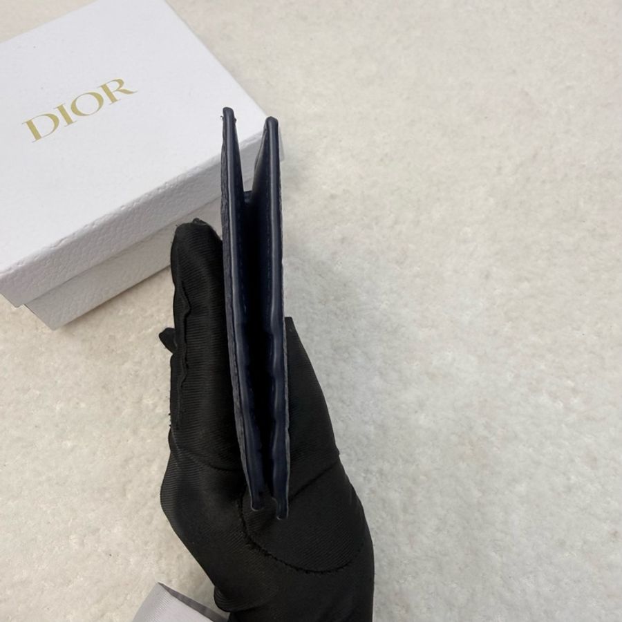 Dior海軍藍Gravity牛皮對開短夾-3