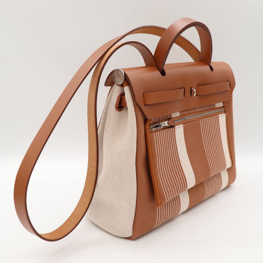 Hermès 愛馬仕 Herbag 31 棕色 斜挎包-5