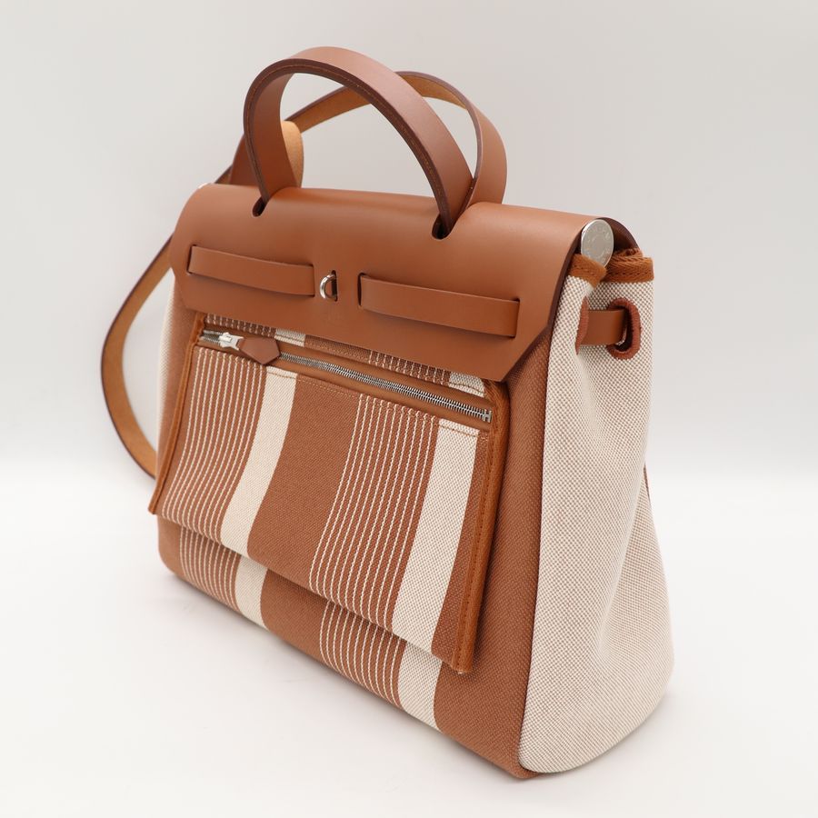 Hermès 愛馬仕 Herbag 31 棕色 斜挎包-6
