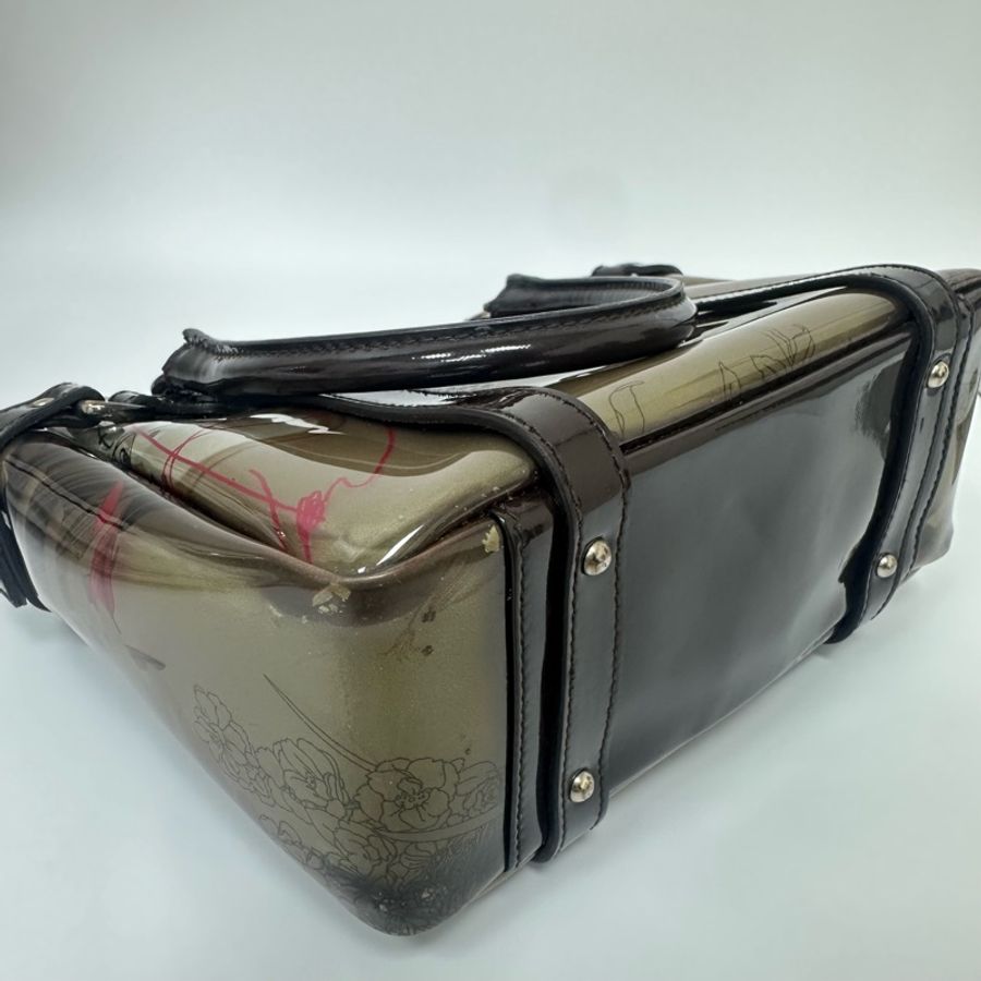 【赫蒂國際精品】 Salvatore Ferragamo 動物紋乙烯基手提包 vintage 二手 中古-12