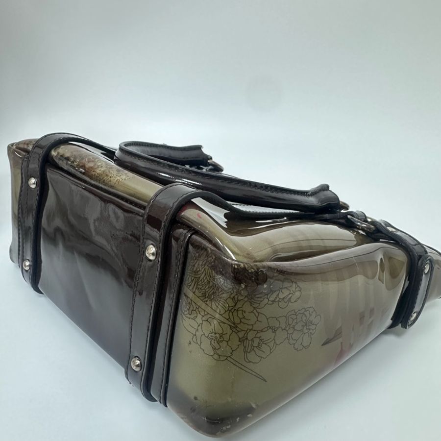 【赫蒂國際精品】 Salvatore Ferragamo 動物紋乙烯基手提包 vintage 二手 中古-15