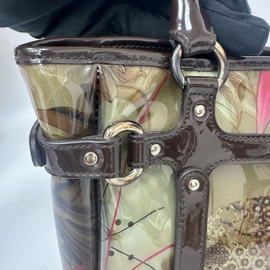 【赫蒂國際精品】 Salvatore Ferragamo 動物紋乙烯基手提包 vintage 二手 中古-17