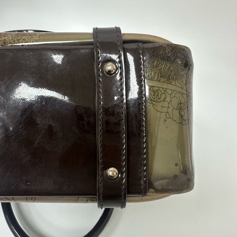 【赫蒂國際精品】 Salvatore Ferragamo 動物紋乙烯基手提包 vintage 二手 中古-21