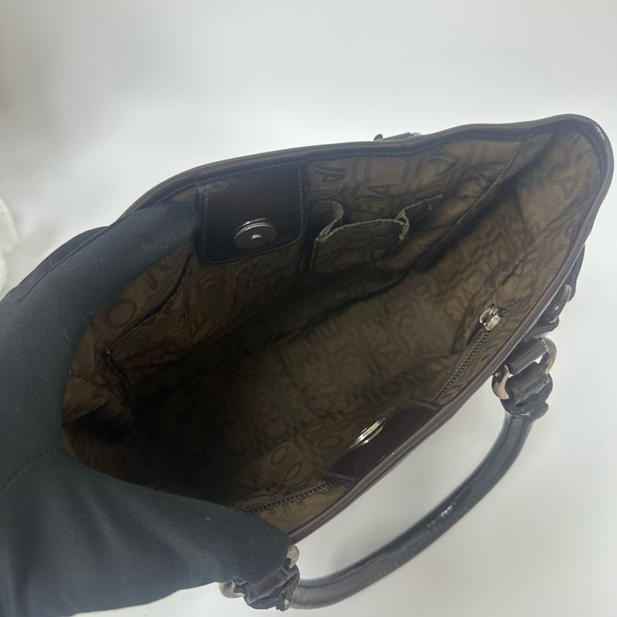 【赫蒂國際精品】 Salvatore Ferragamo 動物紋乙烯基手提包 vintage 二手 中古-22