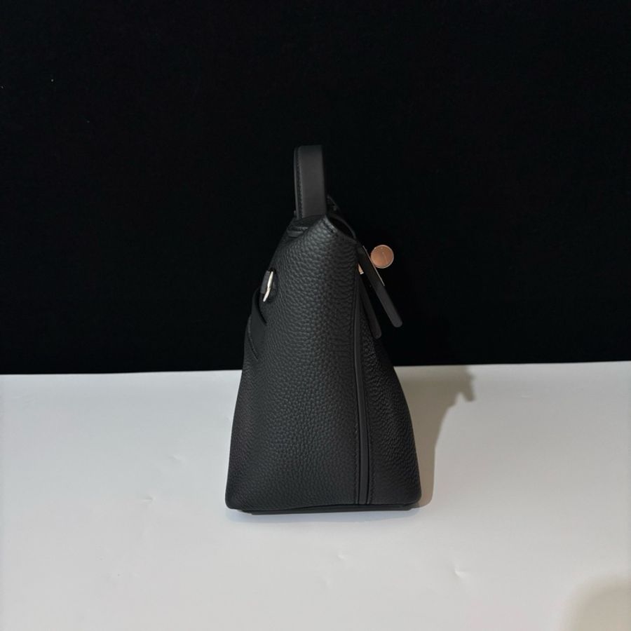 愛馬仕/Hermes 黑銀mini 2424 手提包斜挎包 togo皮-3