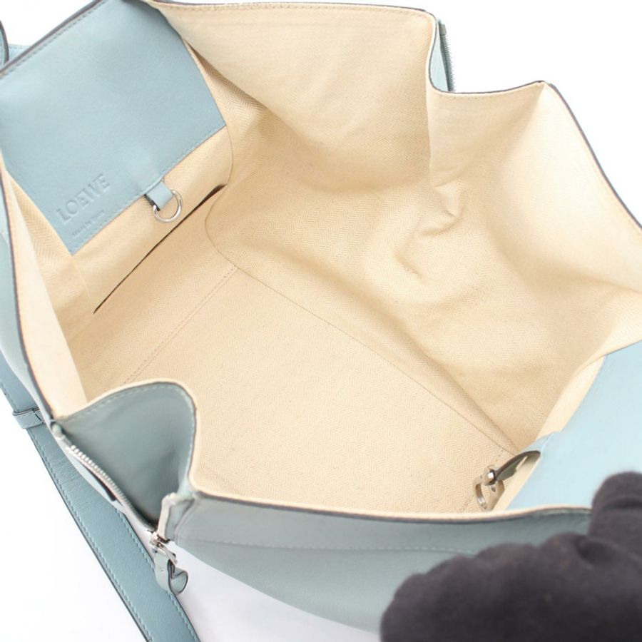 LOEWE HAMMOCK SMALL 肩背斜背包,皮革材質,藍色,二手,女士款-2
