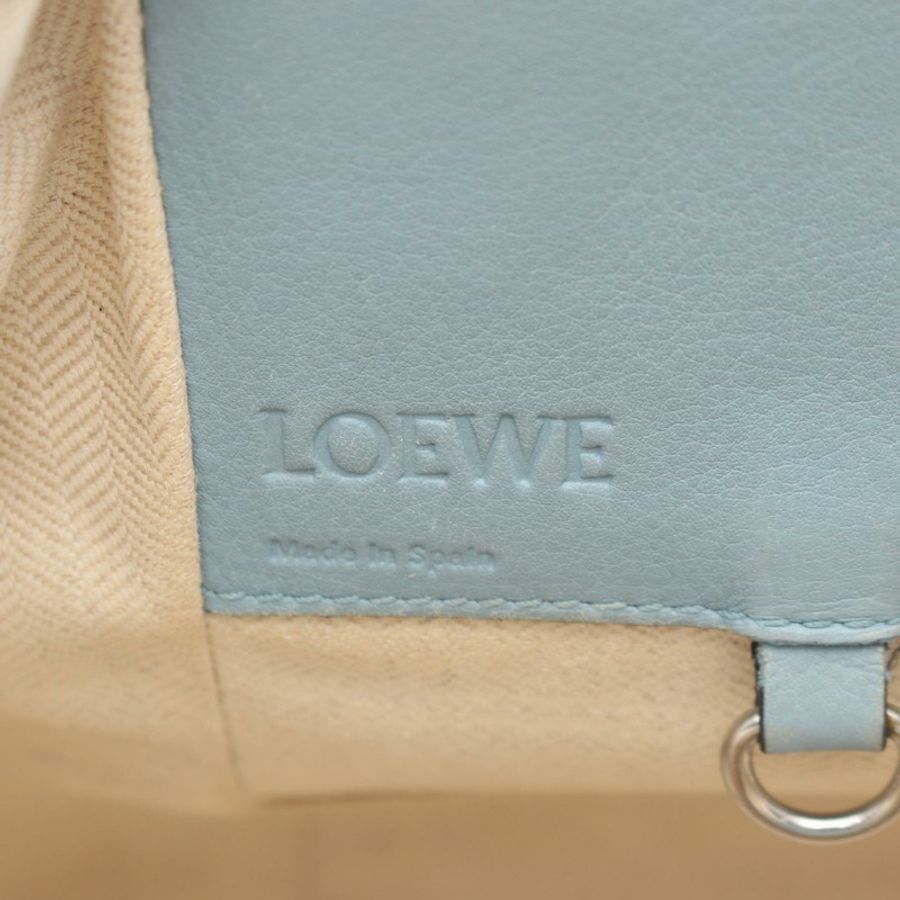 LOEWE HAMMOCK SMALL 肩背斜背包,皮革材質,藍色,二手,女士款-3
