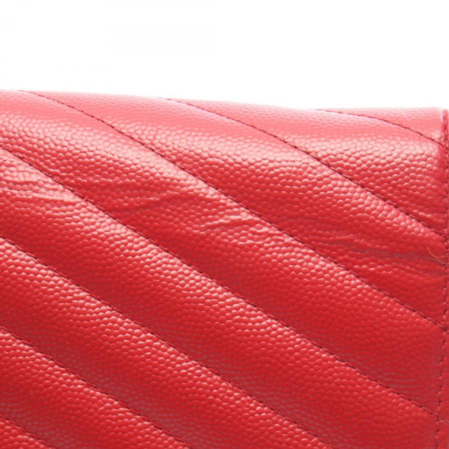 SAINT LAURENT PARIS Cassandra 經典鏈條斜背包 377828 紅色-8