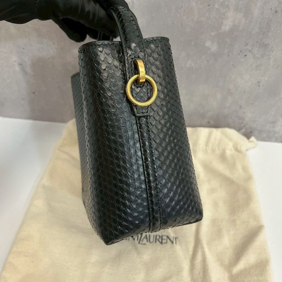 YSL 蛇皮水桶包-2