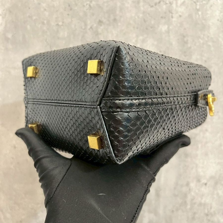 YSL 蛇皮水桶包-6
