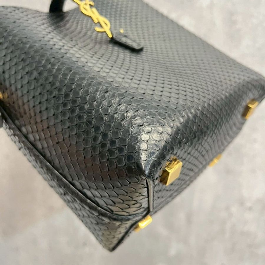 YSL 蛇皮水桶包-7