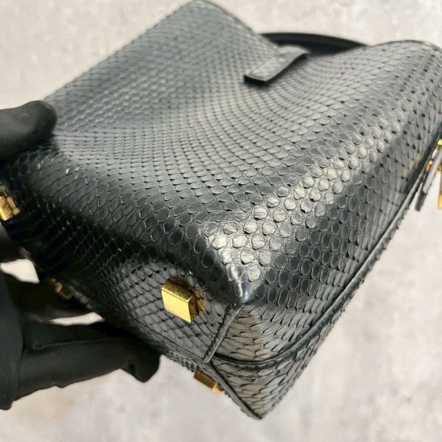 YSL 蛇皮水桶包-10