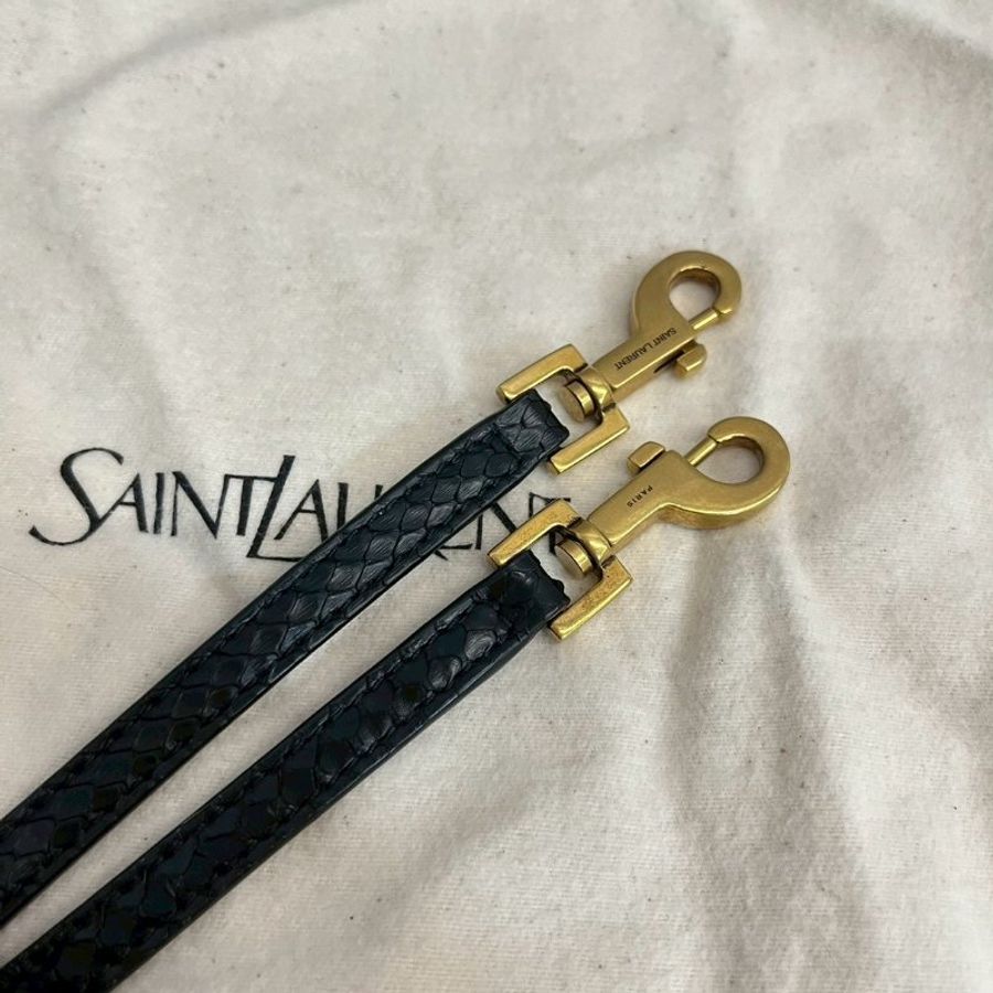YSL 蛇皮水桶包-12