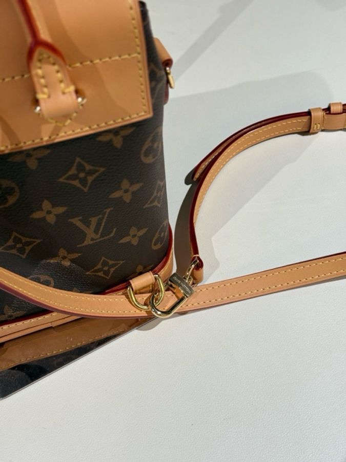 LV路易威登 Soho Mini 迷你雙肩包 老花帆布手提包雙肩包-7