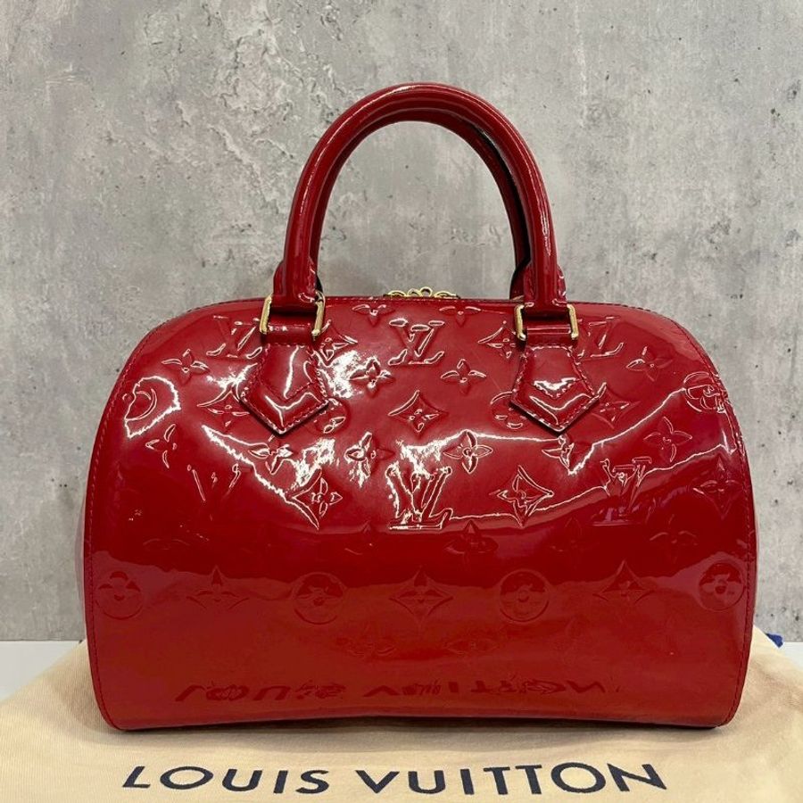 Louis Vuitton 紅色漆皮波士頓包-2