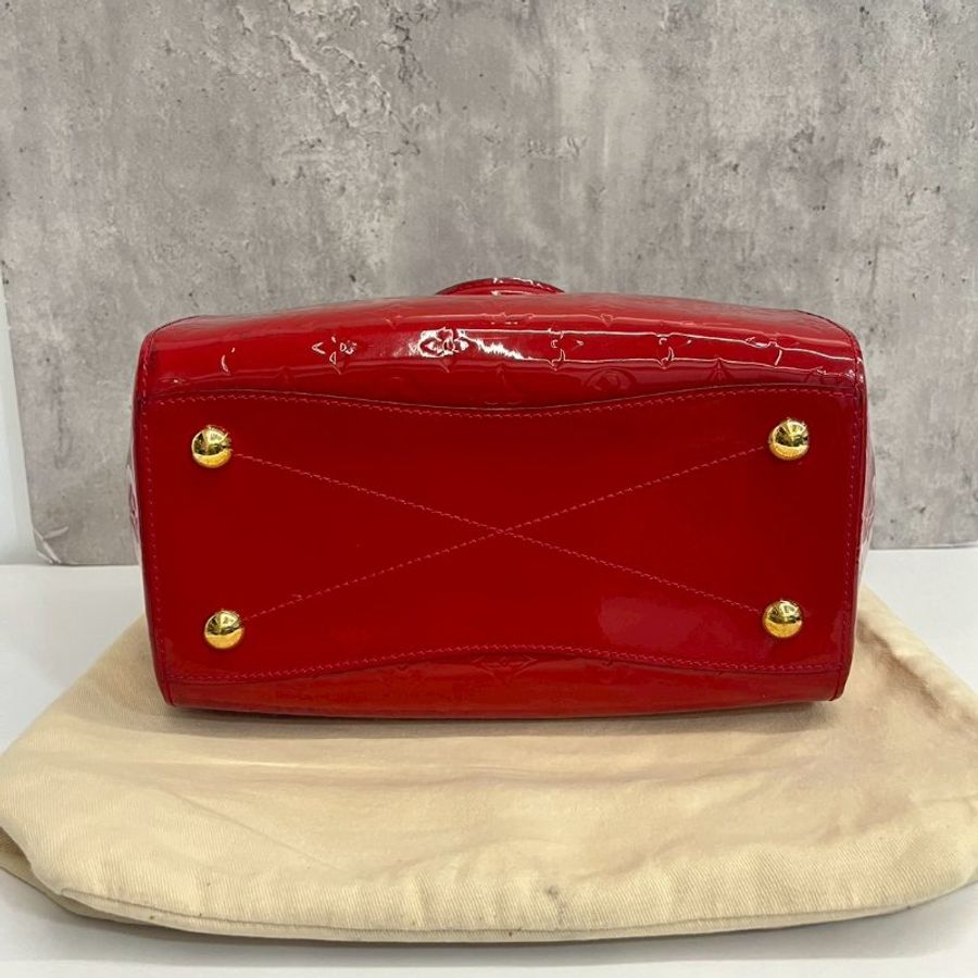 Louis Vuitton 紅色漆皮波士頓包-5