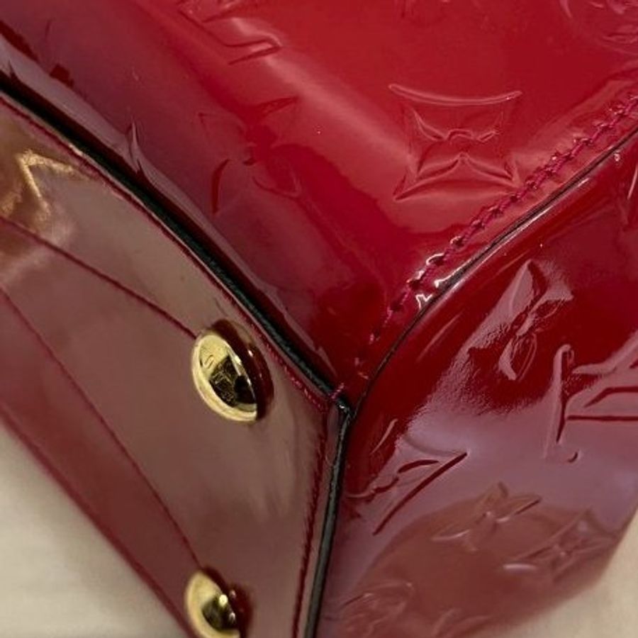 Louis Vuitton 紅色漆皮波士頓包-9