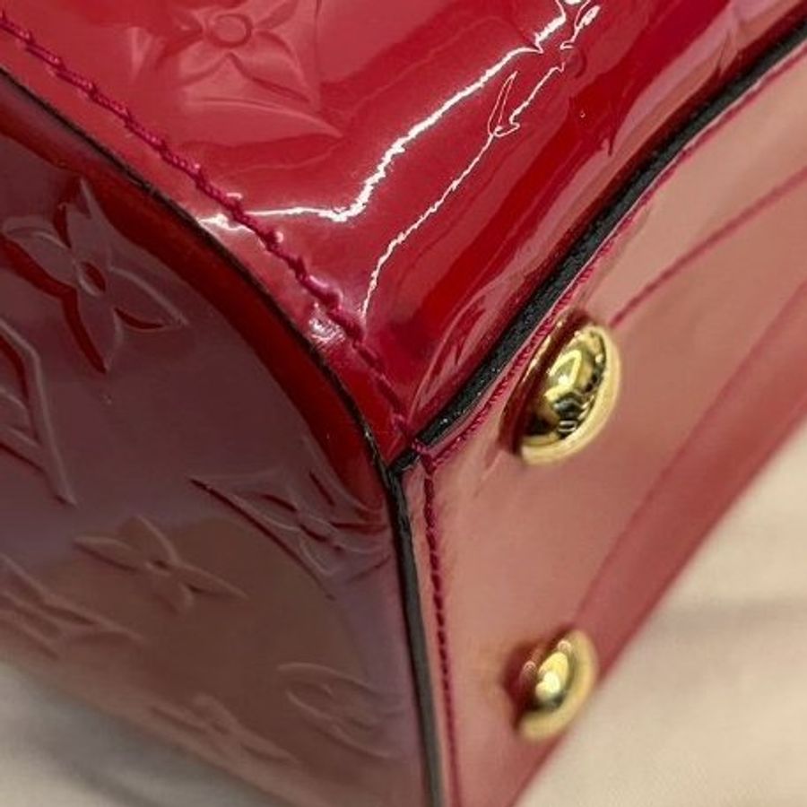 Louis Vuitton 紅色漆皮波士頓包-10