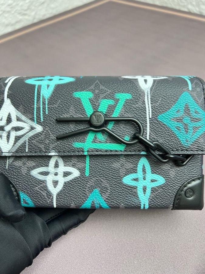 LV/路易威登 限定款塗鴉Steamer盒子包 斜背包 芯片款-7