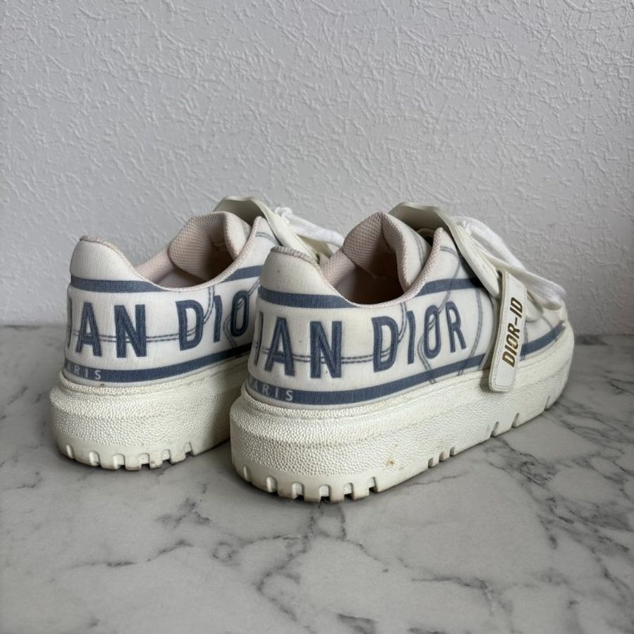 ✨超美款式 DIOR 白底貝殼頭藍LOGO休閒鞋 38.5-1