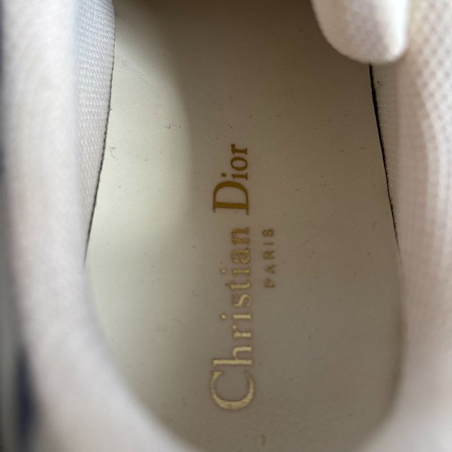 ✨超美款式 DIOR 白底貝殼頭藍LOGO休閒鞋 38.5-19