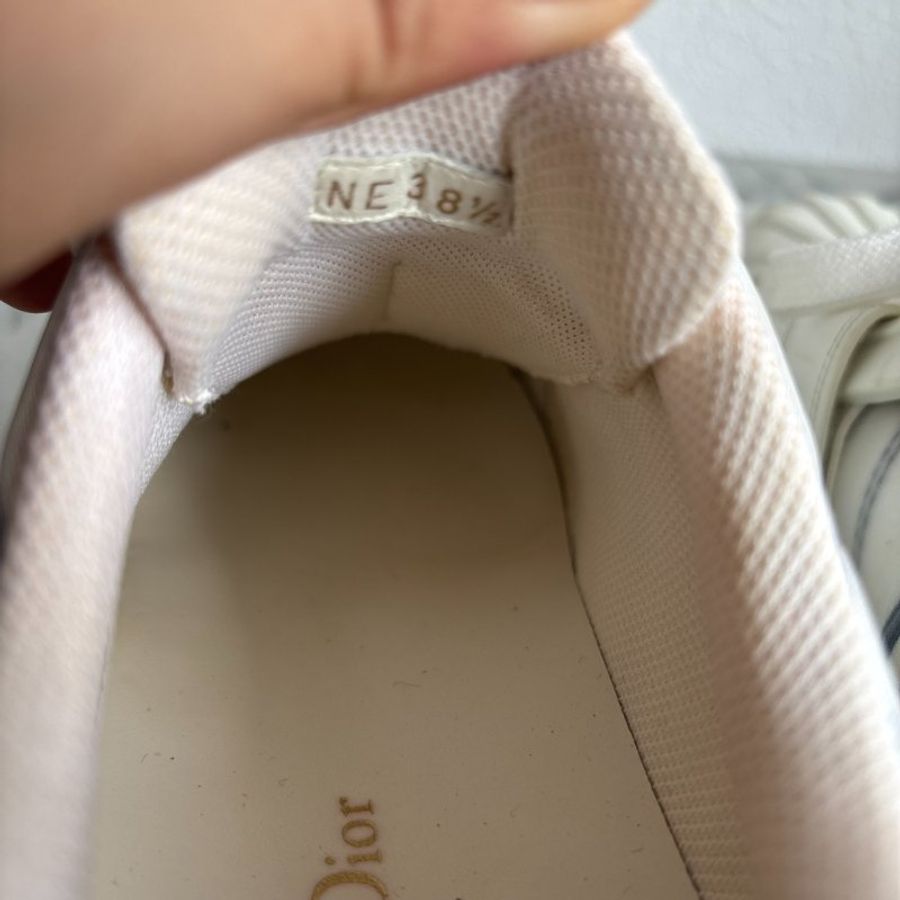 ✨超美款式 DIOR 白底貝殼頭藍LOGO休閒鞋 38.5-20