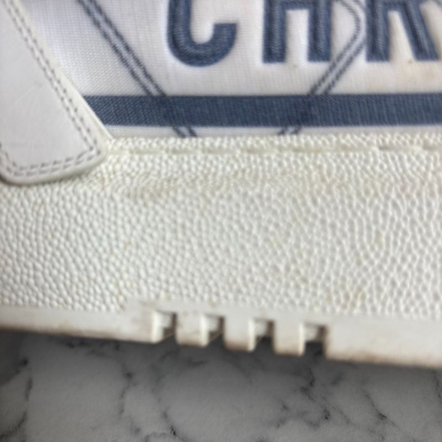✨超美款式 DIOR 白底貝殼頭藍LOGO休閒鞋 38.5-21