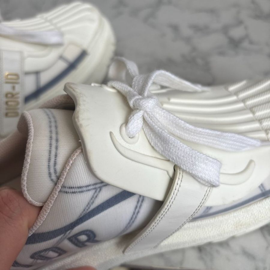 ✨超美款式 DIOR 白底貝殼頭藍LOGO休閒鞋 38.5-25