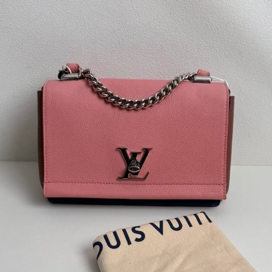 芯片款 路易威登/Louis Vuitton 粉藍拼色手提包-5