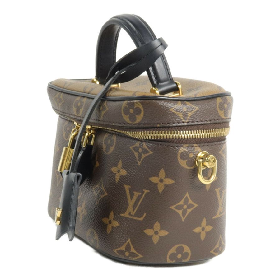 LOUIS VUITTON Monogram/Monogram Reverse Vanity PM手挽肩背兩用袋棕色-2