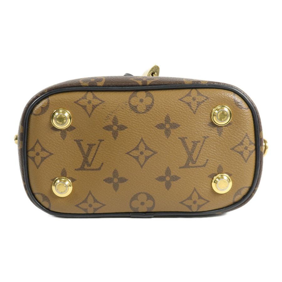 LOUIS VUITTON Monogram/Monogram Reverse Vanity PM手挽肩背兩用袋棕色-3
