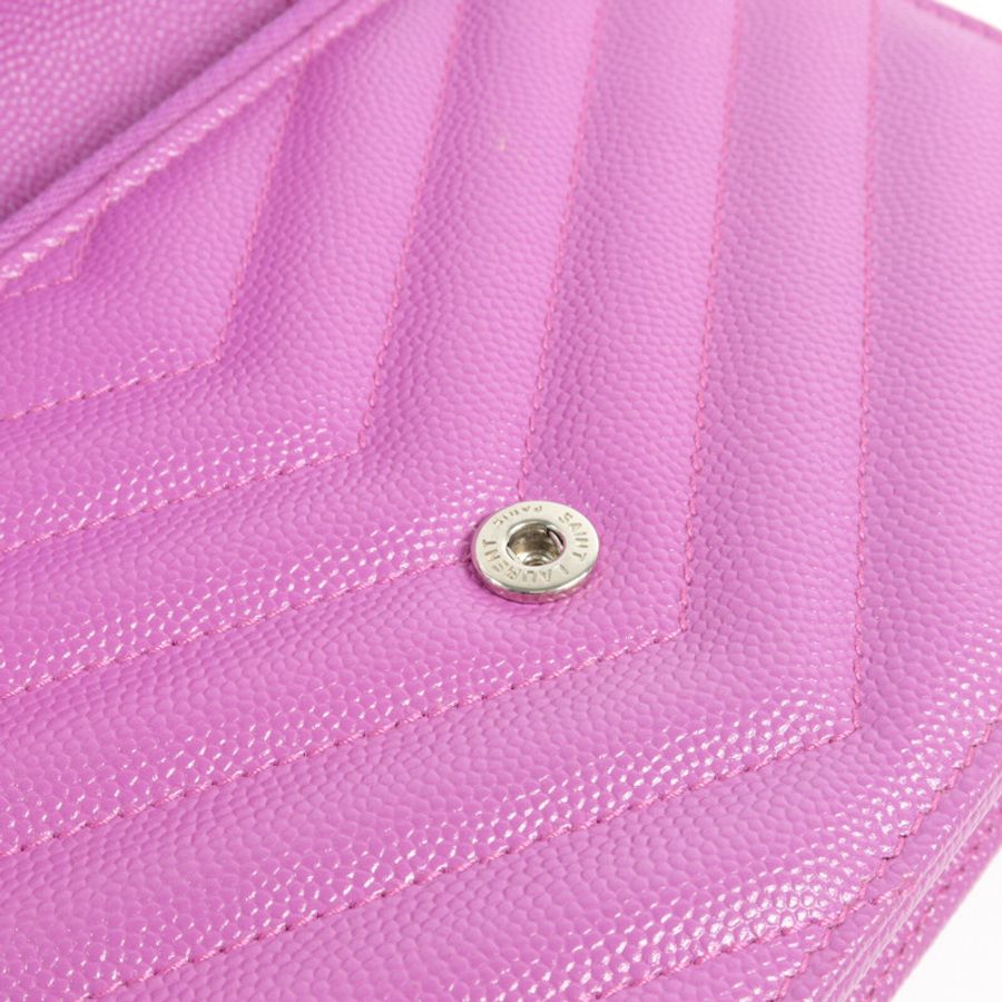 SAINT LAURENT 牛皮皮革Cassandra Envelope Chain Wallet-8