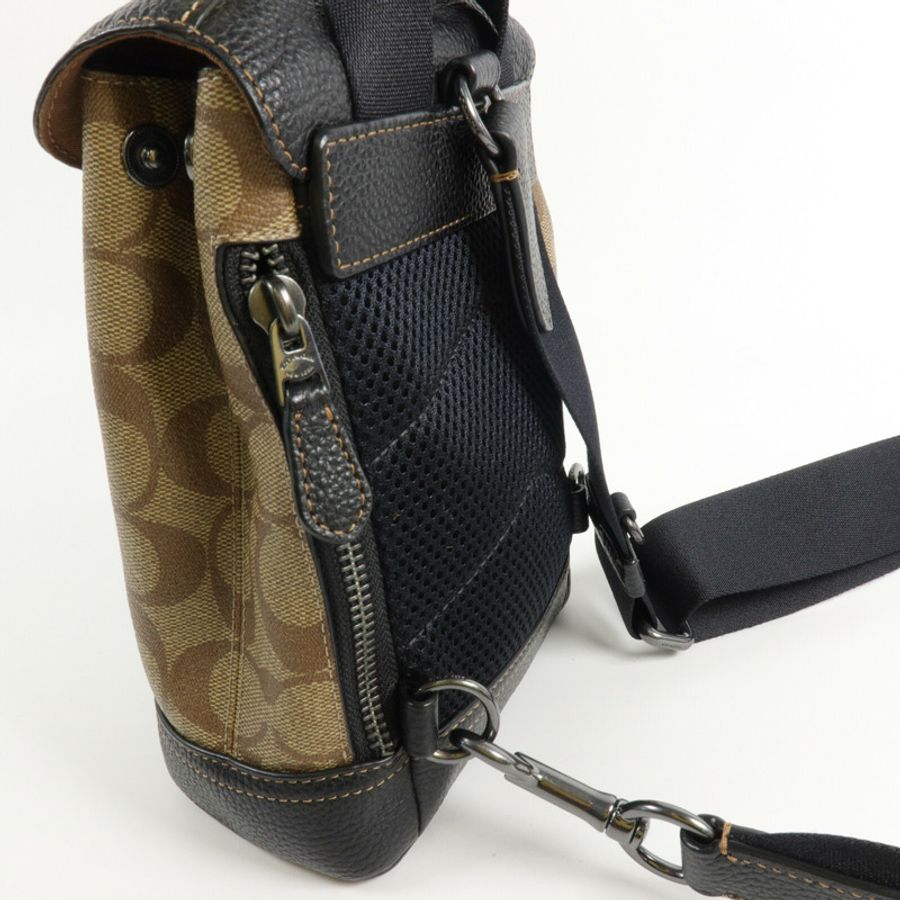 COACH 塗層帆布Hudson Small Pack肩背袋-8