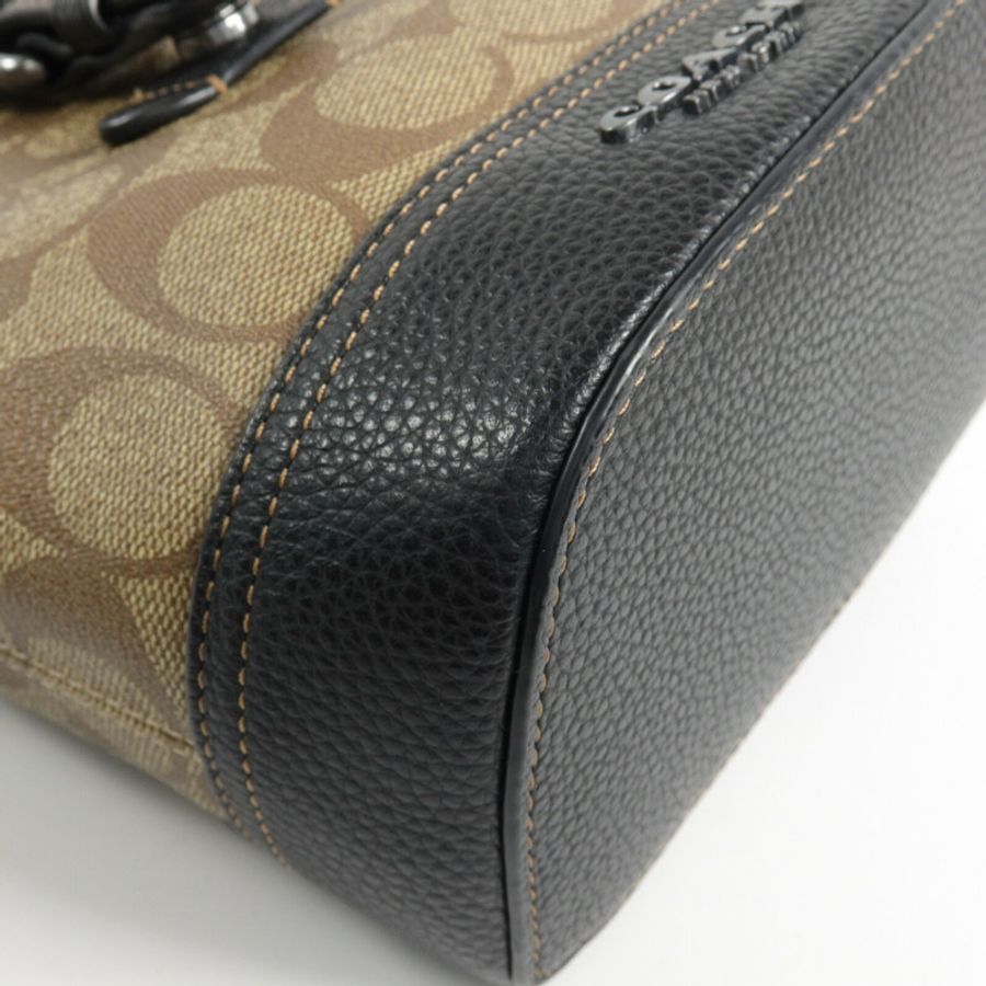 COACH 塗層帆布Hudson Small Pack肩背袋-9