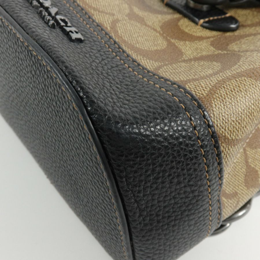 COACH 塗層帆布Hudson Small Pack肩背袋-10