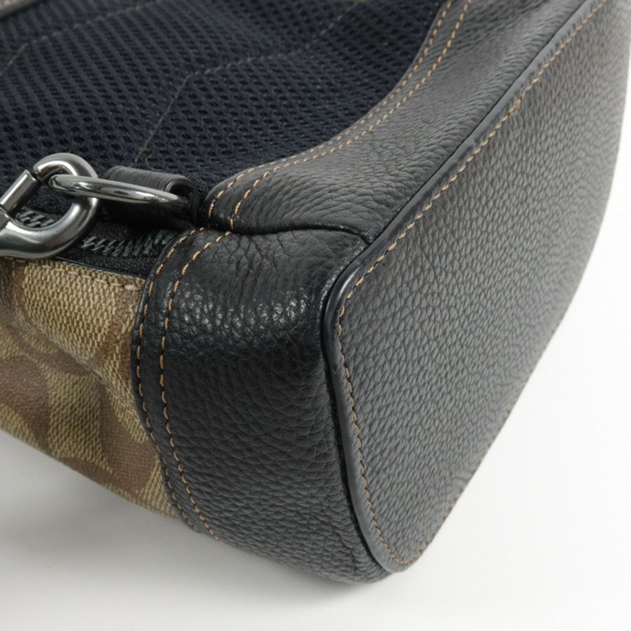 COACH 塗層帆布Hudson Small Pack肩背袋-11