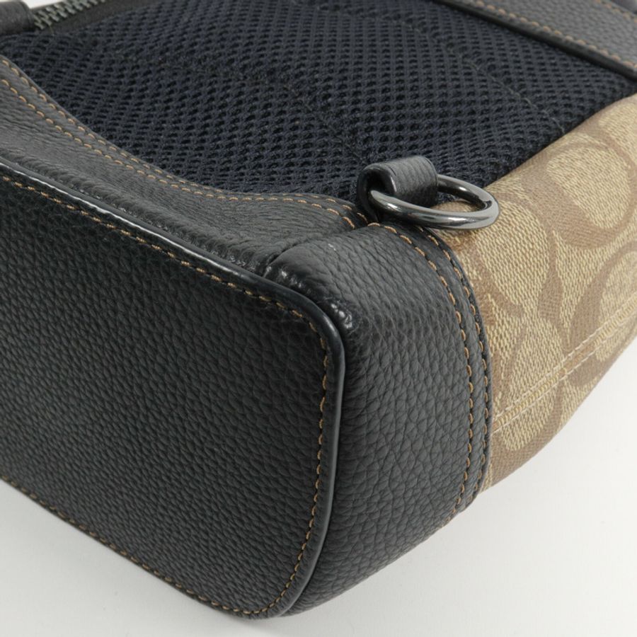 COACH 塗層帆布Hudson Small Pack肩背袋-12