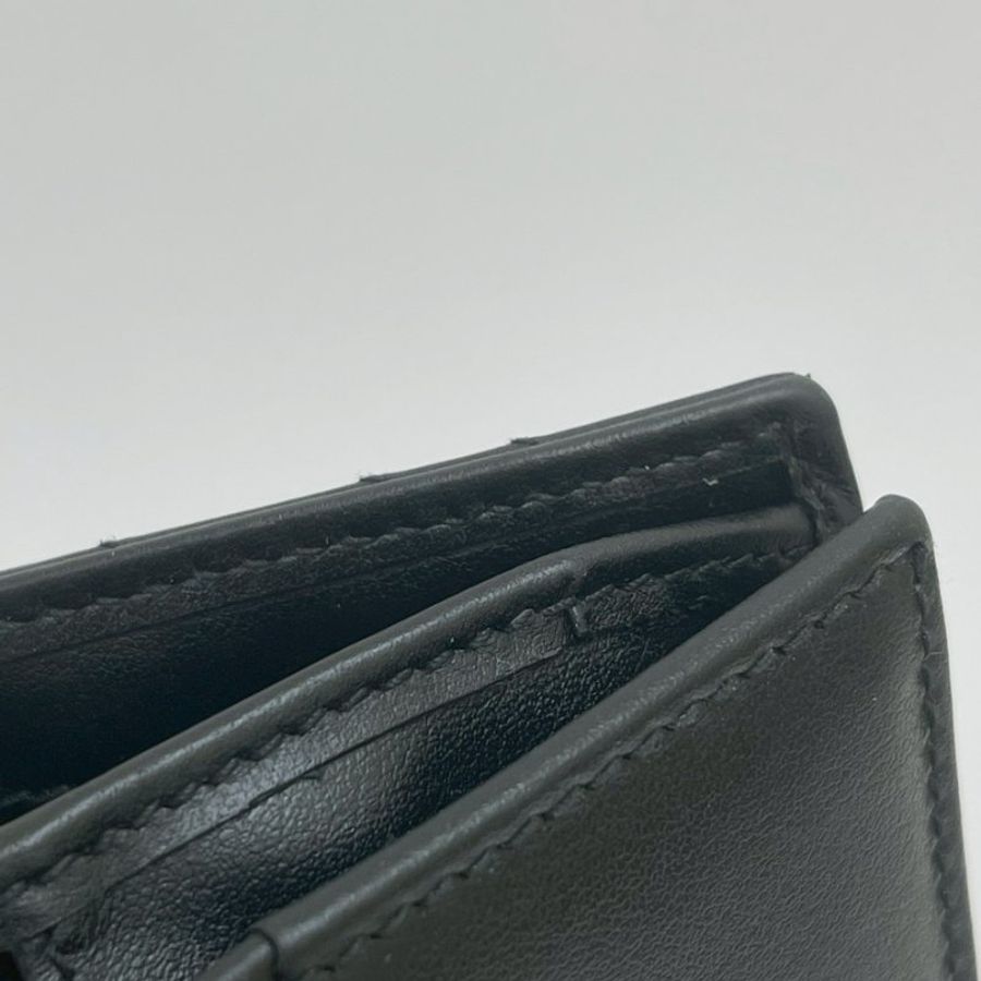 GUCCI Marmont 愛心兩摺拉鍊零錢袋短夾 黑金-16