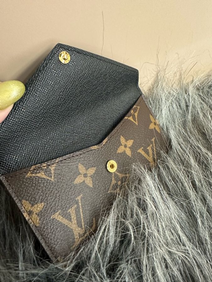 LV 原花金釦前釦後L拉Recto Verso3卡零錢卡片包M69431-4
