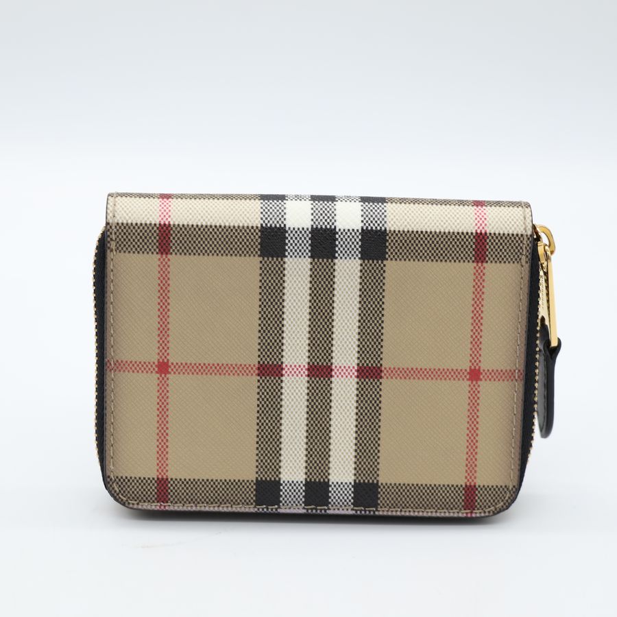 Burberry 經典格紋 拉鍊短夾 卡夾-1