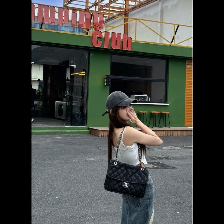 CHANEL 魚子醬 黑色 機場包-4