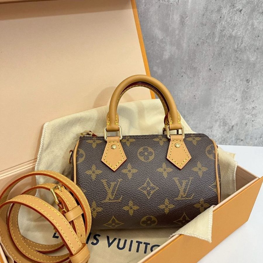 Louis Vuitton Nano Speedy 經典老花 晶片款-0