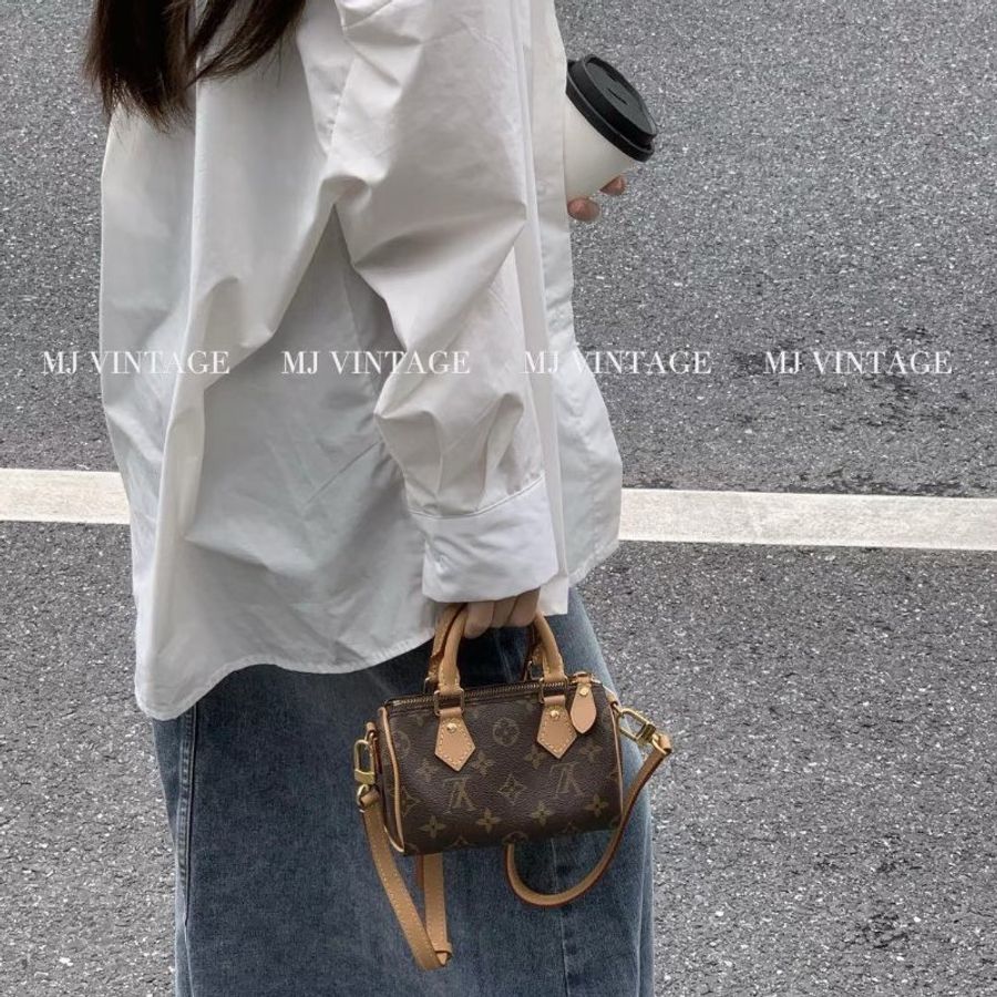 Louis Vuitton Nano Speedy 經典老花 晶片款-6