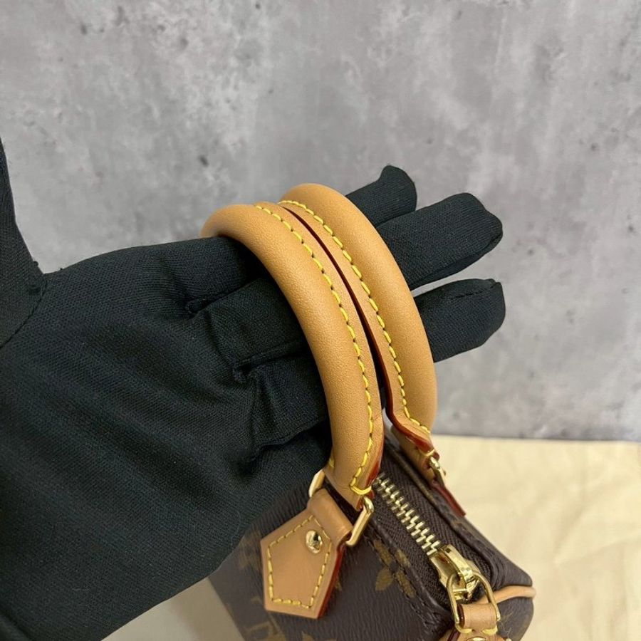 Louis Vuitton Nano Speedy 經典老花 晶片款-15