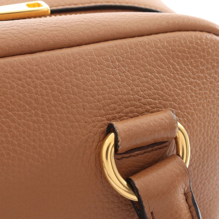 PRADA VITTELO PHENIX 肩挎斜背包 1BB108 棕色皮革 二手 女士-5
