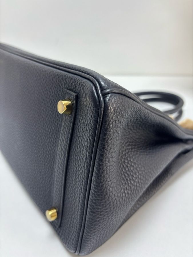 愛馬仕 Birkin 30 午夜藍 Togo 皮 金扣 U 刻印。-19