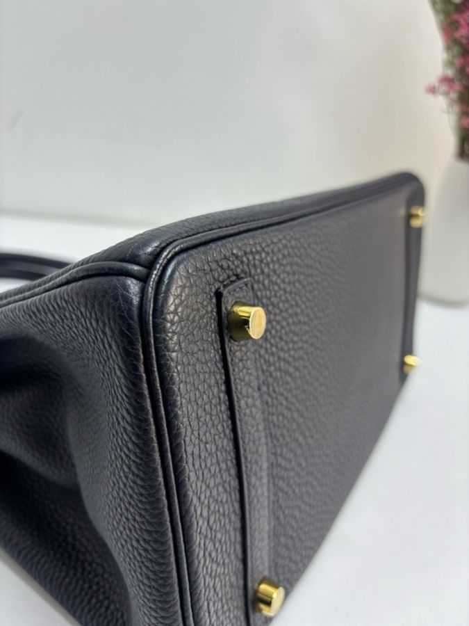 愛馬仕 Birkin 30 午夜藍 Togo 皮 金扣 U 刻印。-20