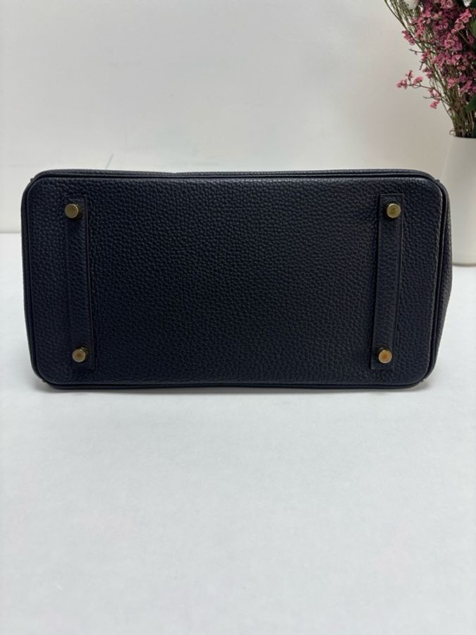愛馬仕 Birkin 30 午夜藍 Togo 皮 金扣 U 刻印。-21