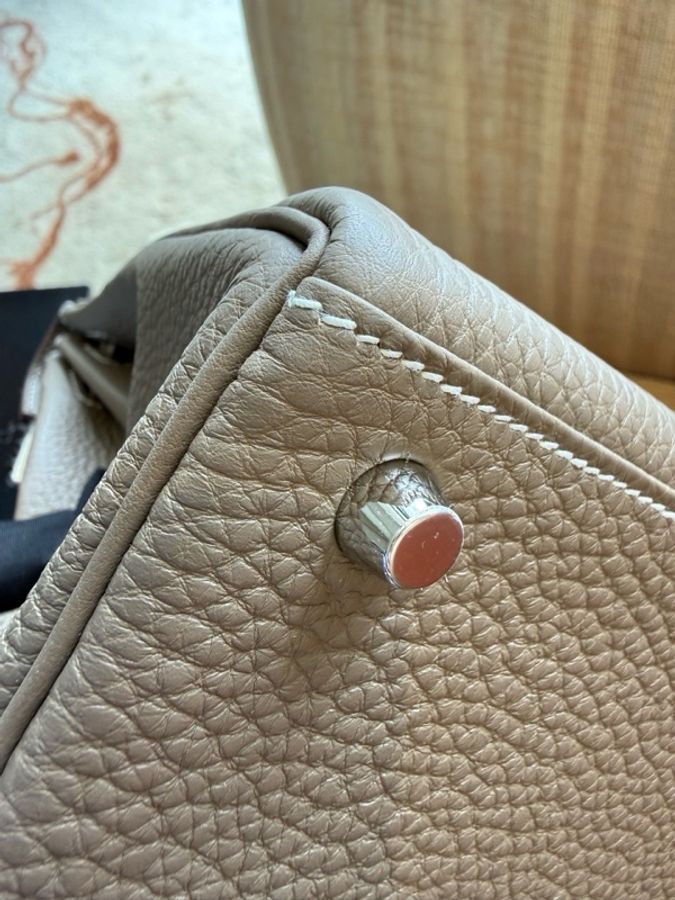 愛馬仕 Hermès Kelly 25 大象灰(Etoupe),銀扣,Togo 皮,全新全套,W 刻印,24 年 12 月票據。-4
